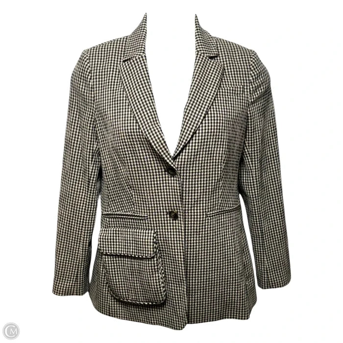 Blazer By Pearl In Checkered Pattern, Size: 8