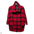Coat Wool Blend By Talbots In Plaid Pattern, Size: L