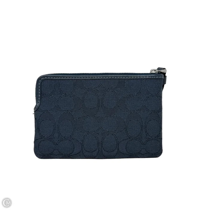 Corner Zip Wristlet Designer By Coach, Size: Small