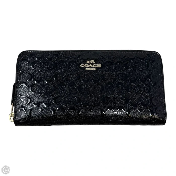 Debossed Long Zip Wallet Designer By Coach, Size: Medium