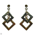 Geometric Dangle Earrings Sterling Silver