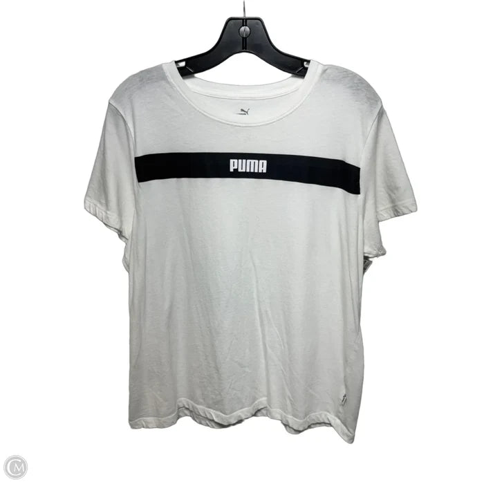 Top Short Sleeve Basic By Puma In White, Size: Xl
